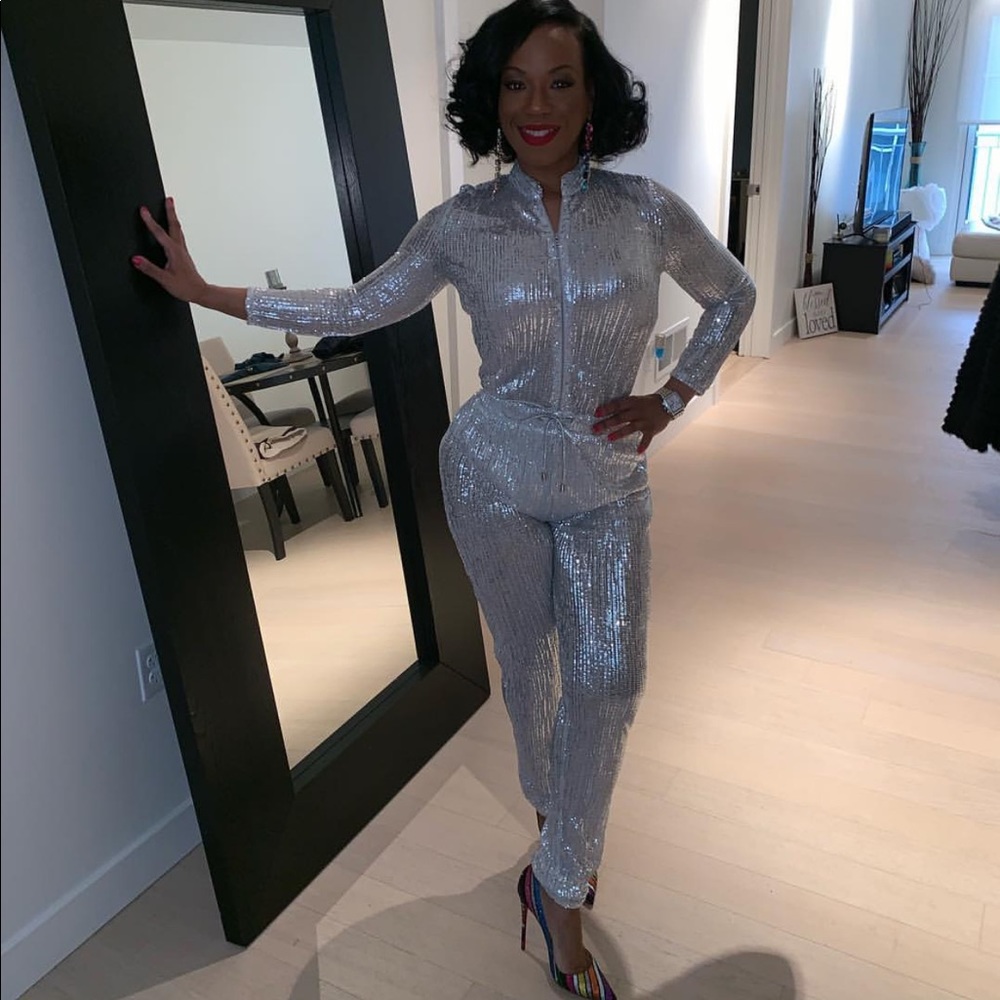 Silver Sequin Jumpsuit